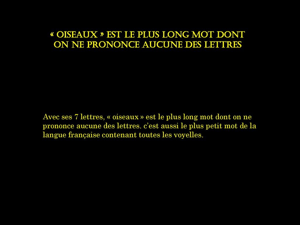 13 Faits étonnants Sur La Langue Française Ppt Télécharger