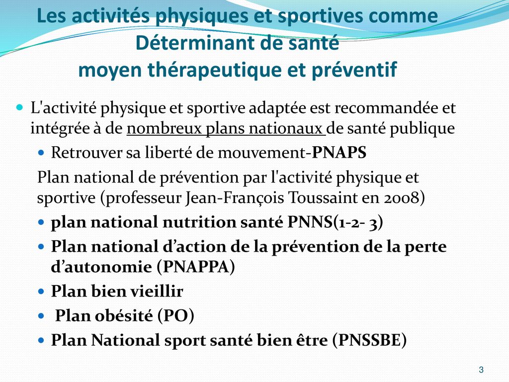 Prescription Des Activites Physiques Et Sportives Adaptees - 