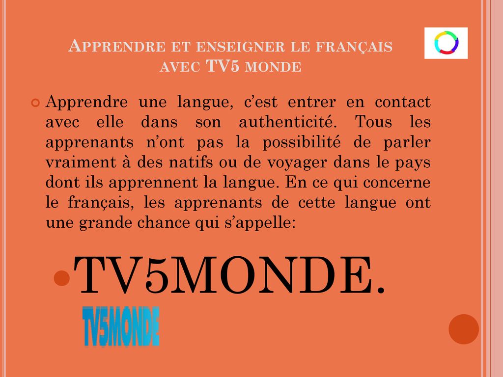 Enseigner Avec Tv5monde - Ppt Télécharger