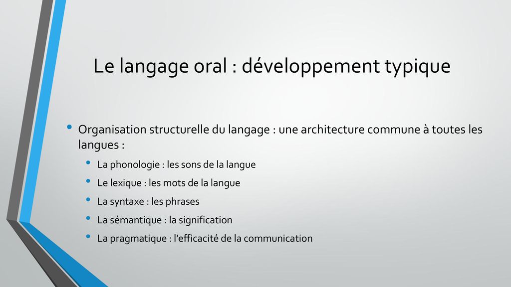 Troubles Spécifiques Des Apprentissages Du Langage Oral Ou - 