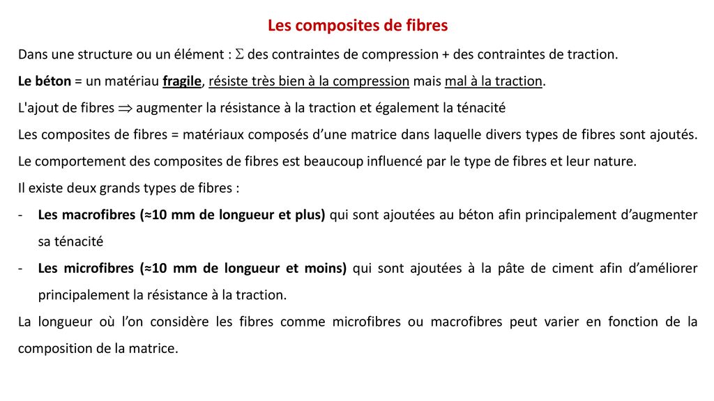 Les composites de fibres