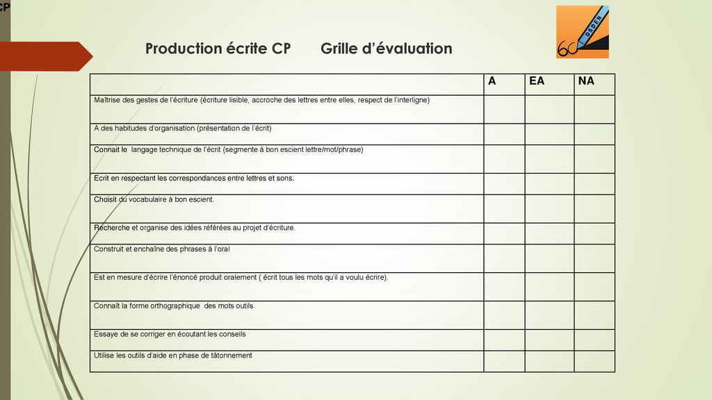 Grille D Évaluation De La Production Écrite – Meteor