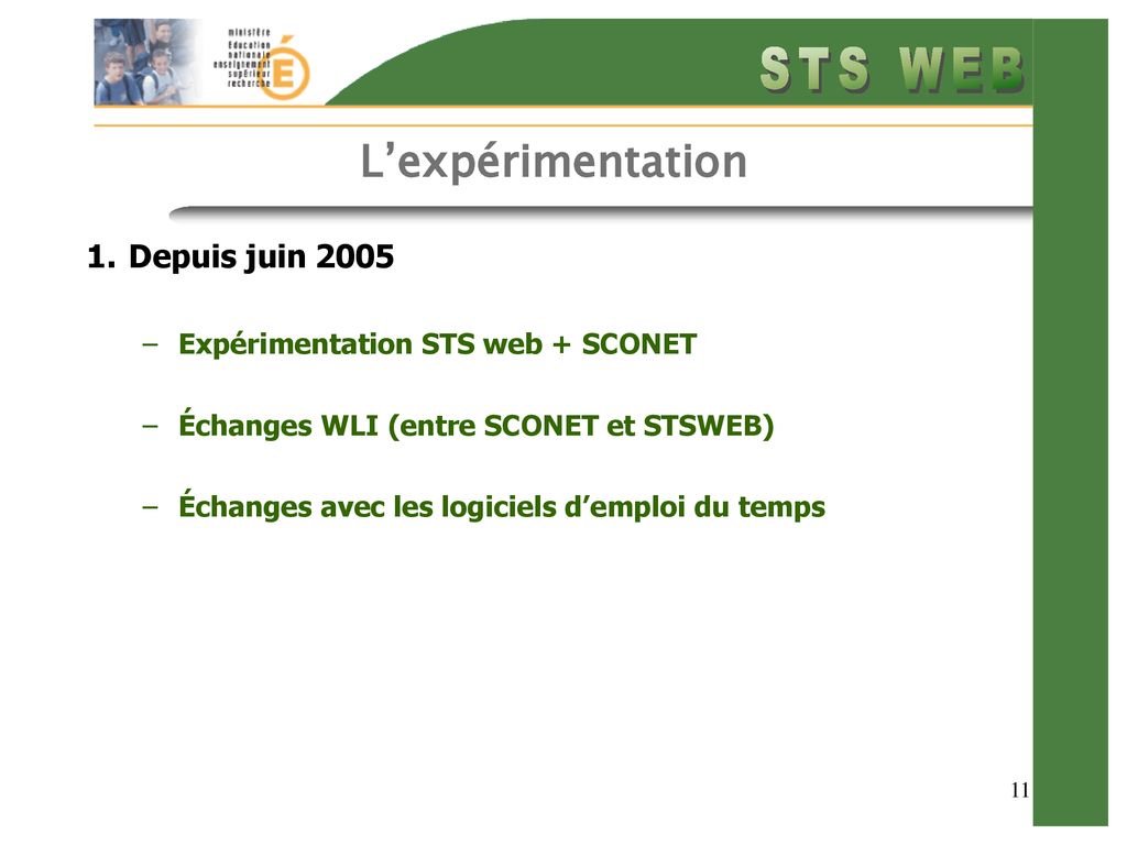 Structure Et Services « STS » Aspects Techniques Du Lancement De STSWEB ...