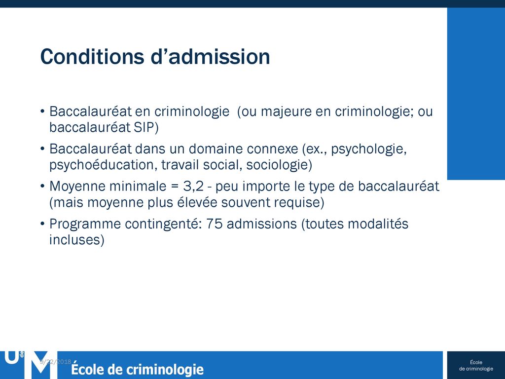 Seance D Information Pour La Maitrise En Criminologie Ppt Telecharger