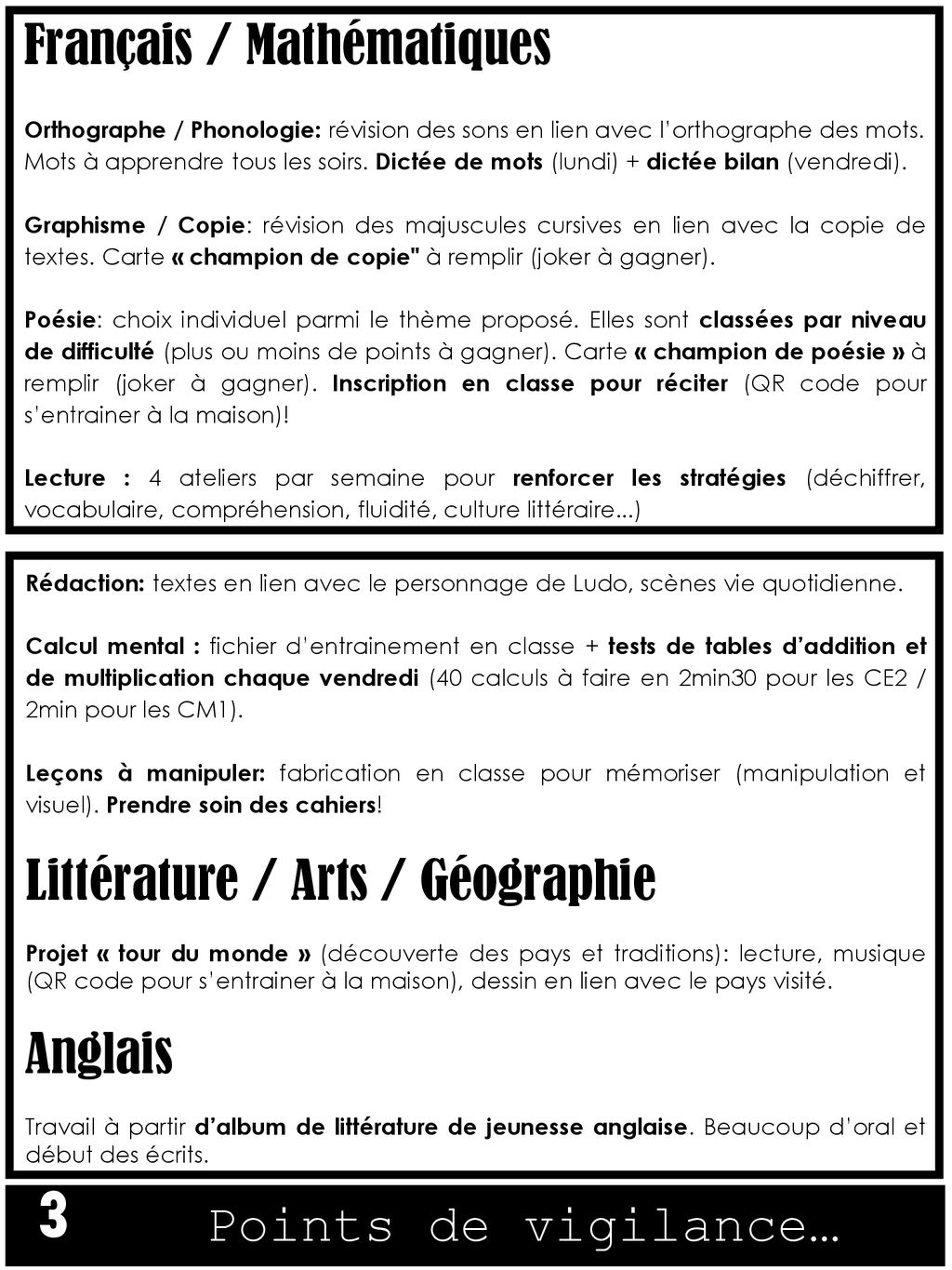 3 Francais Mathematiques Litterature Arts Geographie Anglais Ppt Telecharger