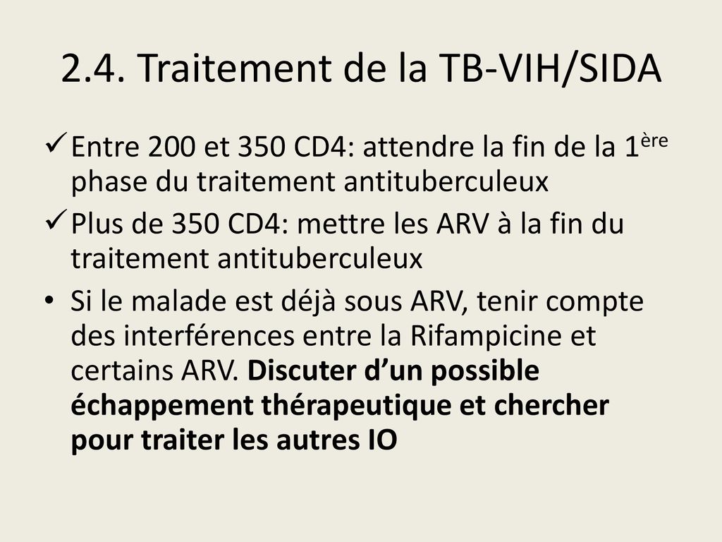 Manifestations Pulmonaires Du VIH Et Co-infection TB-VIH - Ppt Télécharger