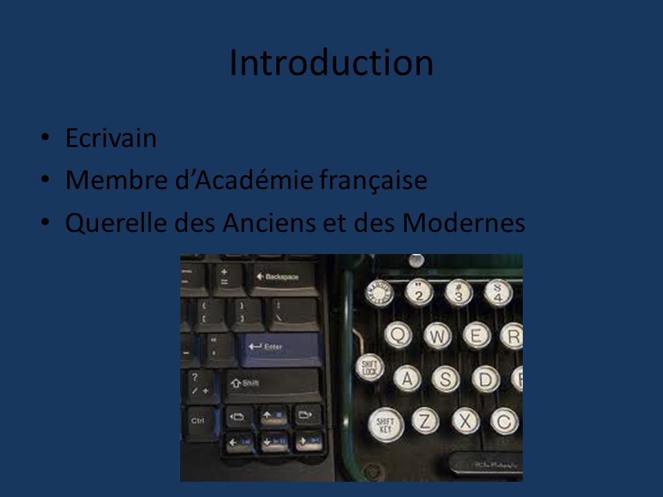 Introduction Ecrivain Membre d’Académie française