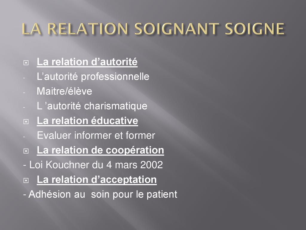 La Relation Soignant Soigne Ppt Telecharger