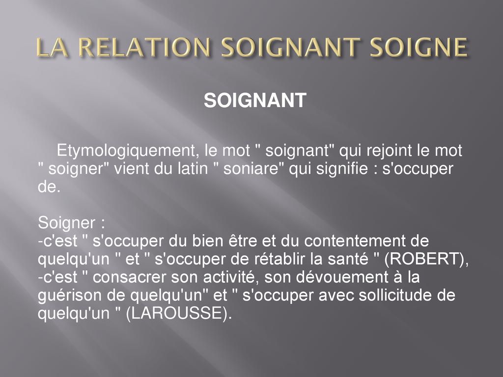 La Relation Soignant Soigne Ppt Telecharger