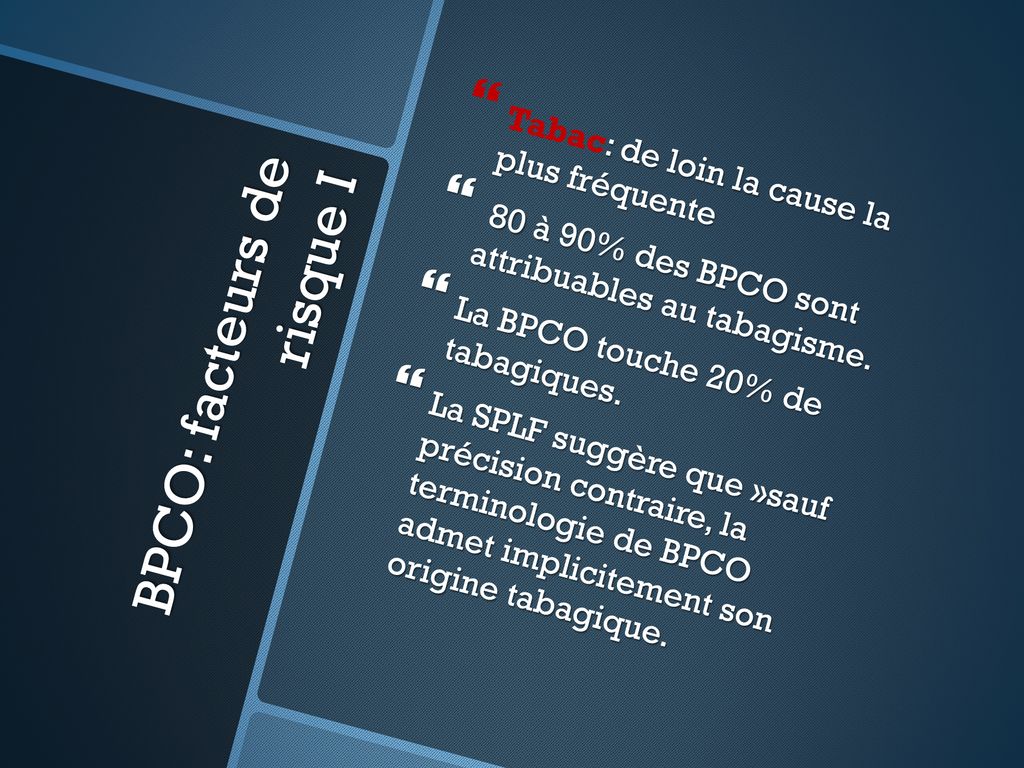 Broncho-pneumopathie Chronique Obstructive DR MEHANNAOUI - Ppt Télécharger