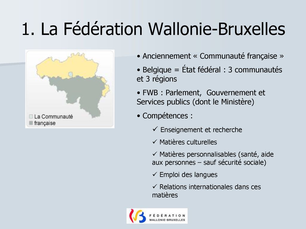 La Fédération Wallonie-Bruxelles Et Son Système éducatif - Ppt Télécharger