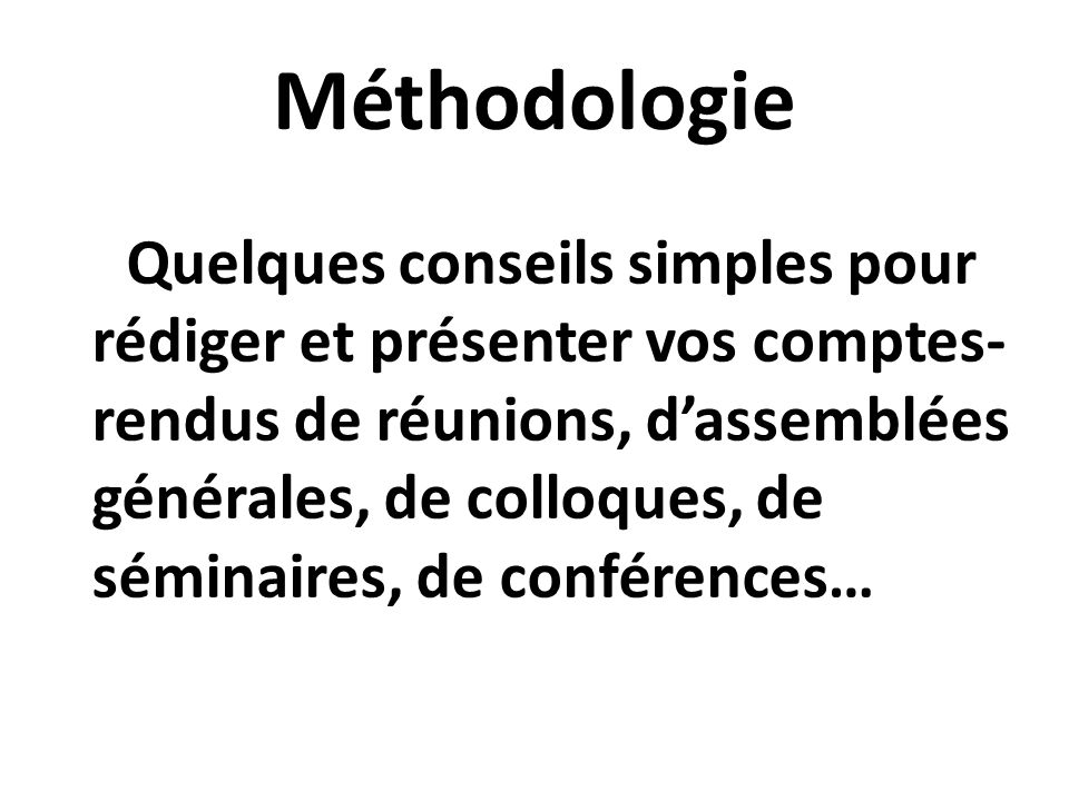 Méthodologie