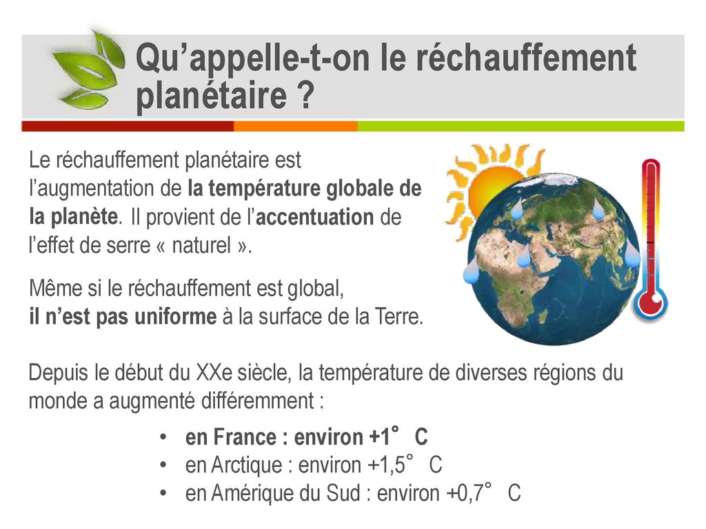 Le Réchauffement Planétaire En Cinq Questions - Ppt Télécharger