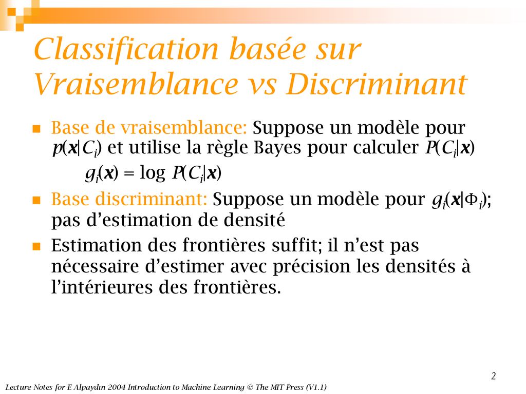 Chapter 10 Discrimination Lineaire Ppt Telecharger