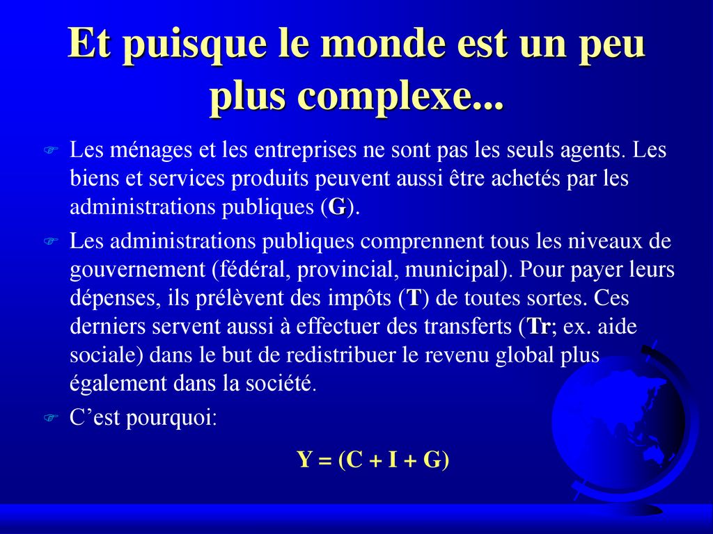 Introduction à La Macroéconomie: Les Concepts Et La Mesure - Ppt ...