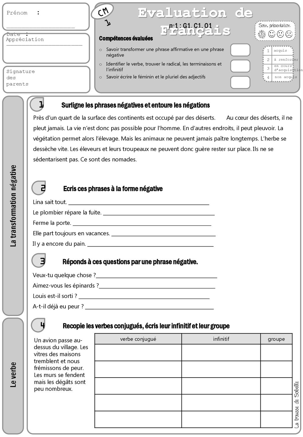 Evaluation De Fran Ais Ppt T L Charger