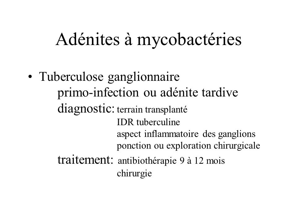 Adénites à mycobactéries