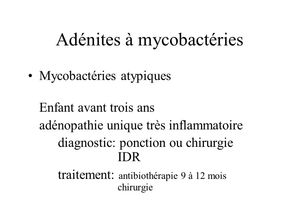 Adénites à mycobactéries