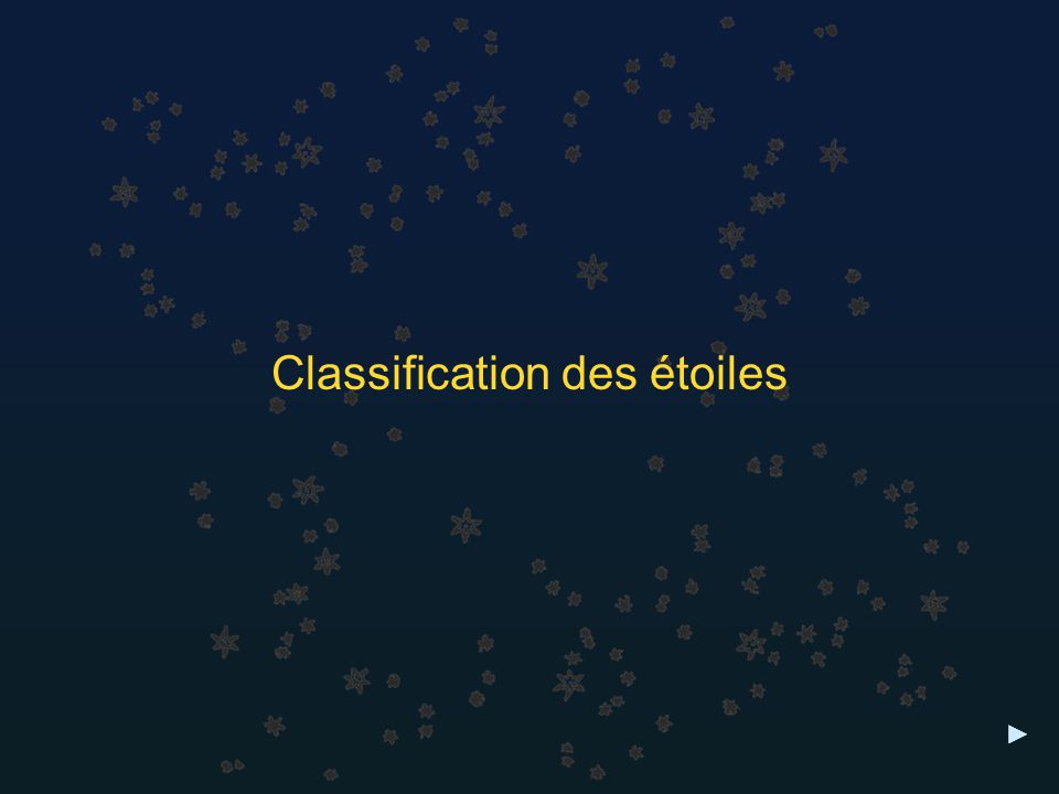 Classification des étoiles