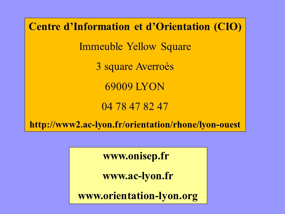 Centre d’Information et d’Orientation (CIO)