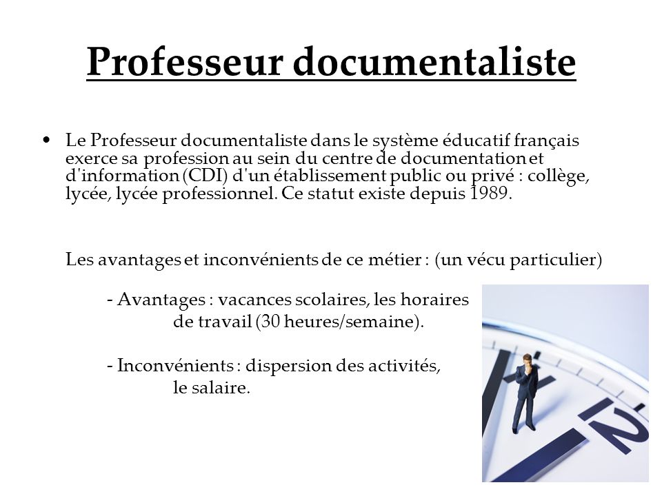 Le Métier De Professeur Documentaliste Ppt Video Online