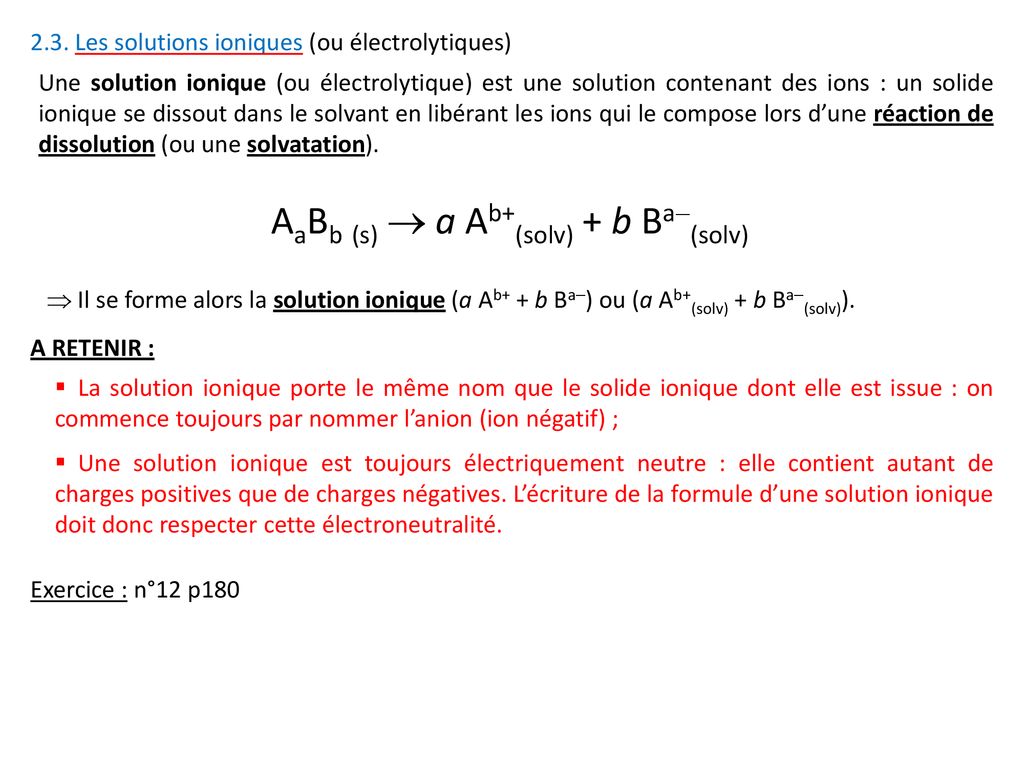 Dissolution Et Solvatation - Ppt Télécharger