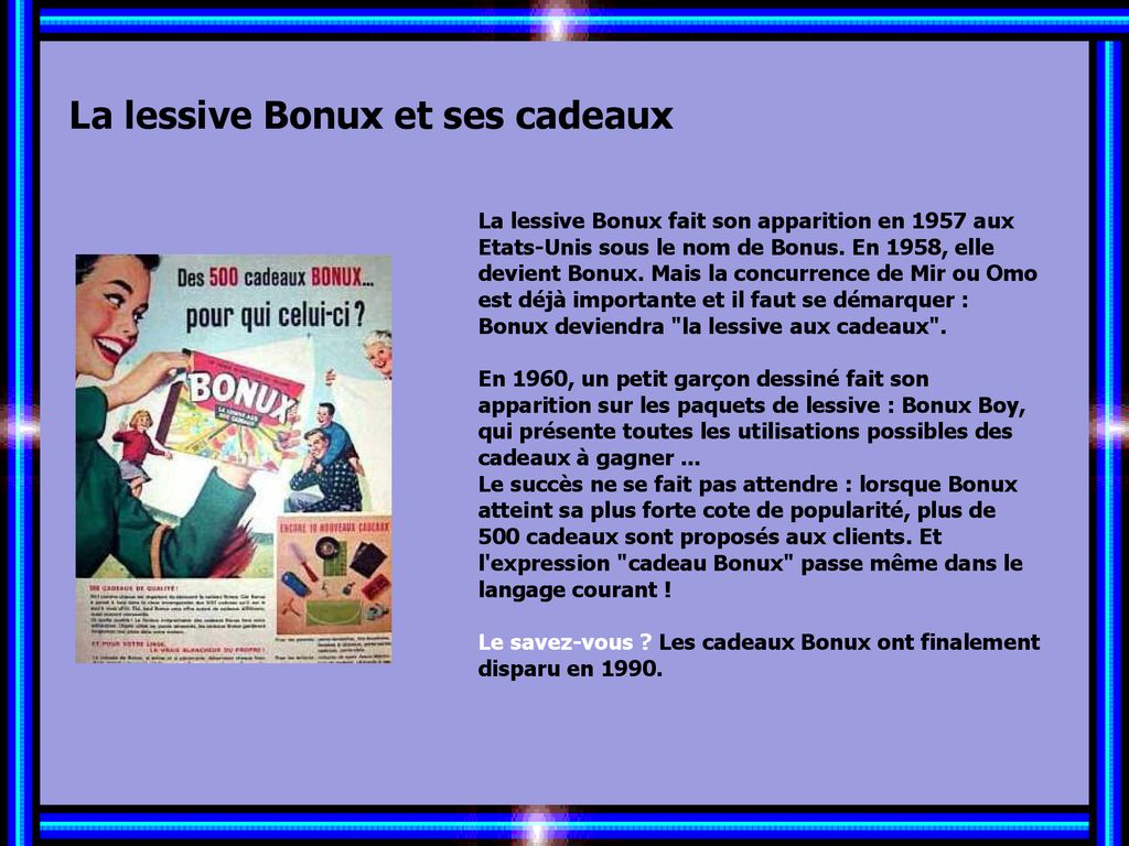 PUBLICITE ADVERTISING 045 1964 BONUX la lessive aux cadeaux 2