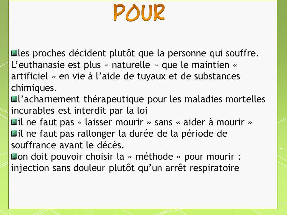 Acharnement thérapeutique pour ou contre