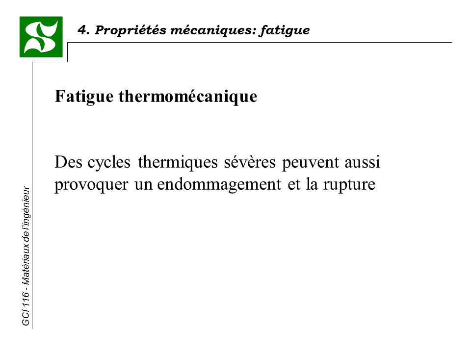 Fatigue thermomécanique