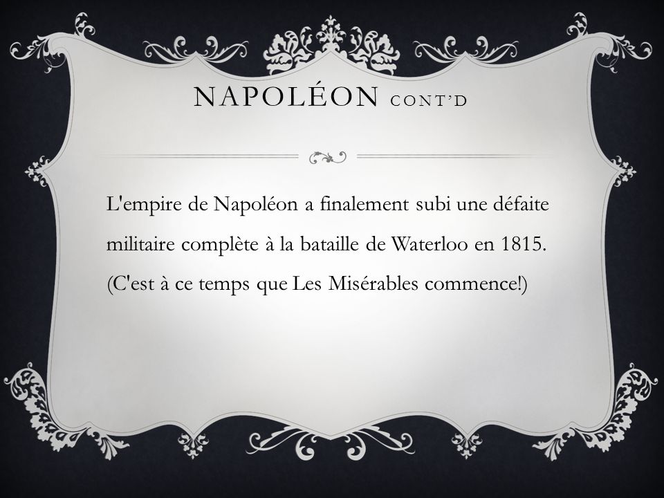 Napoléon cont’d