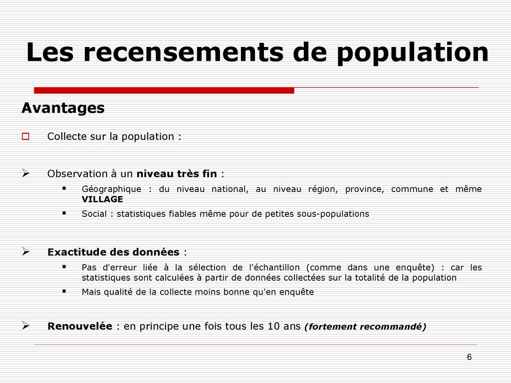 Module 2: Comment Sont Produites Les Statistiques Démographiques ...