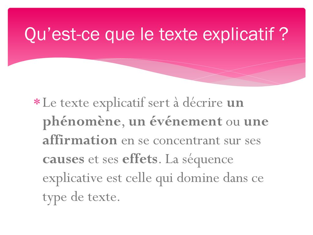 Qu’est-ce Que Le Texte Explicatif ? - Ppt Télécharger