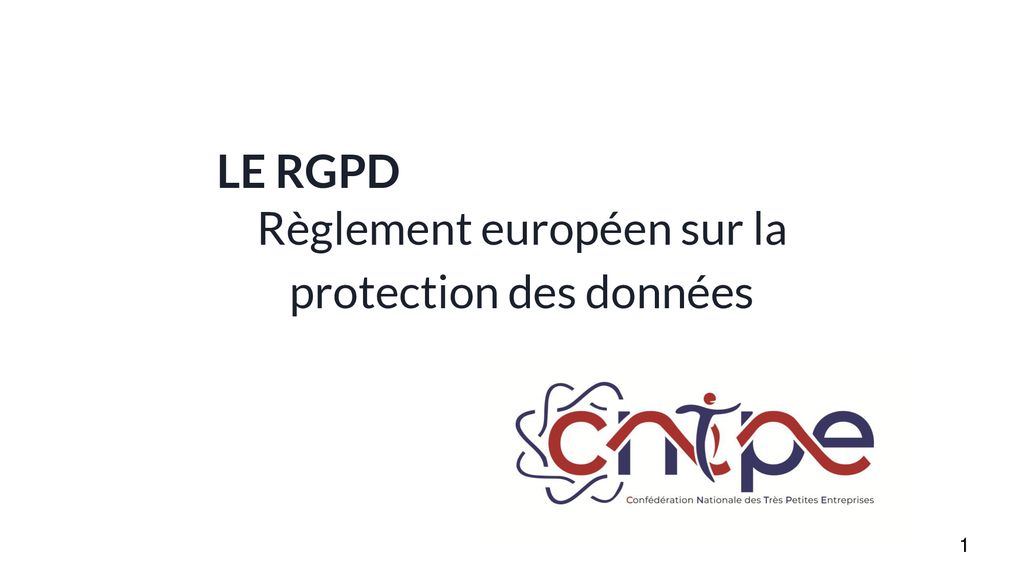 LE RGPD Règlement Européen Sur La Protection Des Données - Ppt Télécharger