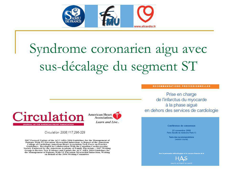 Syndrome coronarien aigu avec sus-décalage du segment ST