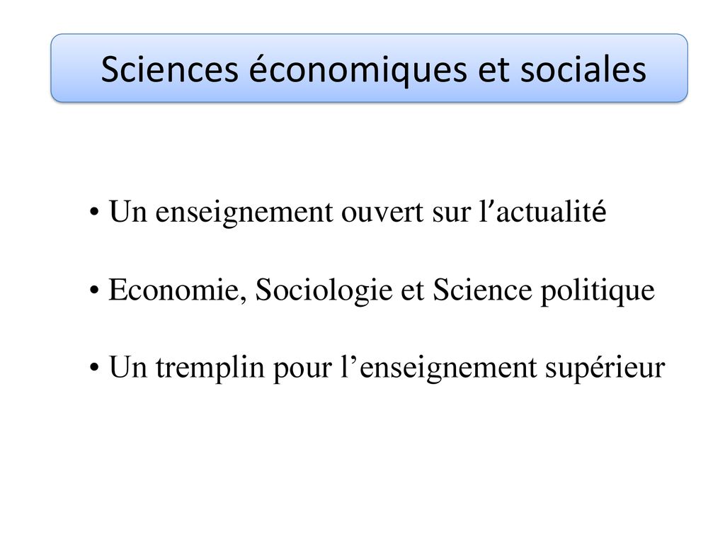 Sciences économiques Et Sociales - Ppt Télécharger