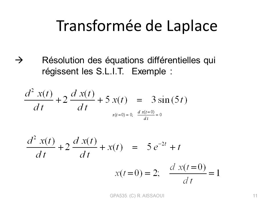 Transformée De Laplace équation Différentielle 7359