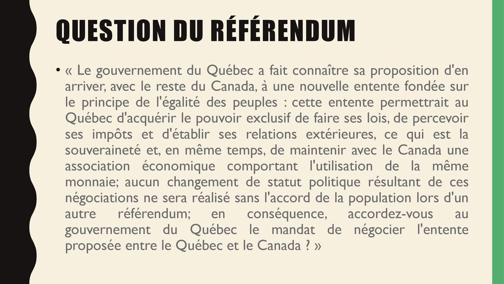 De 1980 à Nos Jours: Les Choix De Société Dans Le Québec Contemporain ...