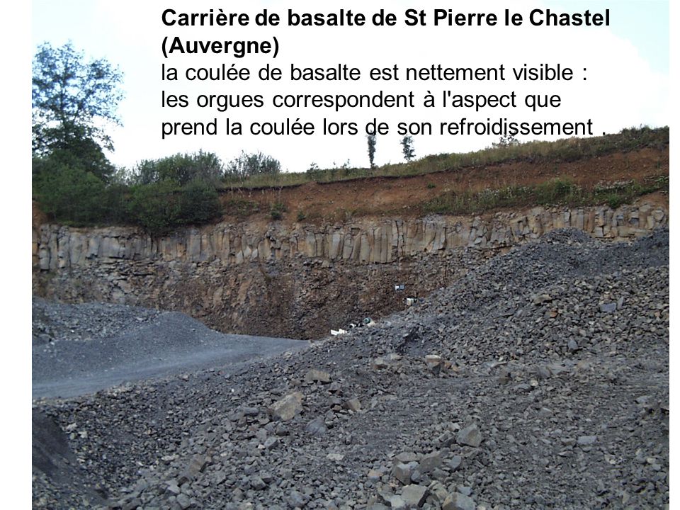 Carrière de basalte de St Pierre le Chastel (Auvergne)