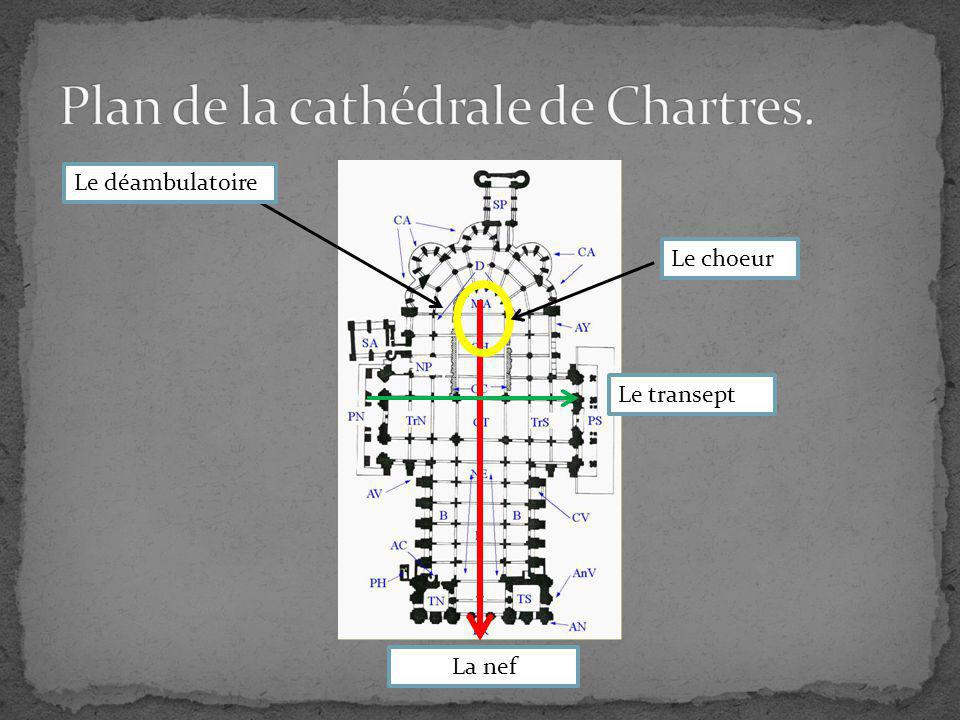 Plan de la cathédrale de Chartres.