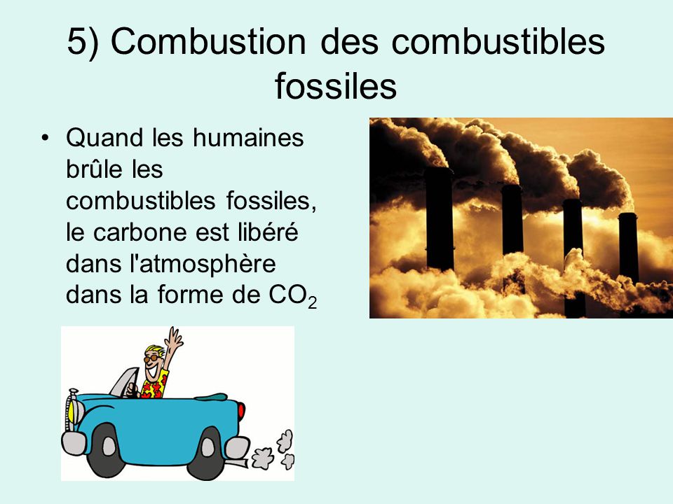 5) Combustion des combustibles fossiles