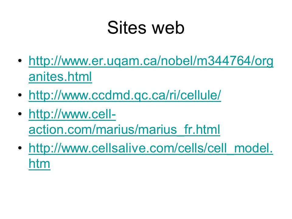 Sites web