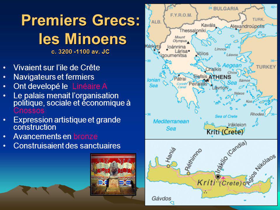 Premiers Grecs: les Minoens c av. JC