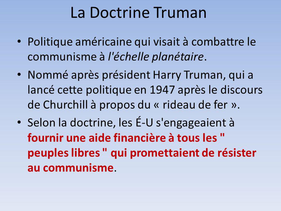 La Doctrine Truman et le Plan Marshall - ppt télécharger