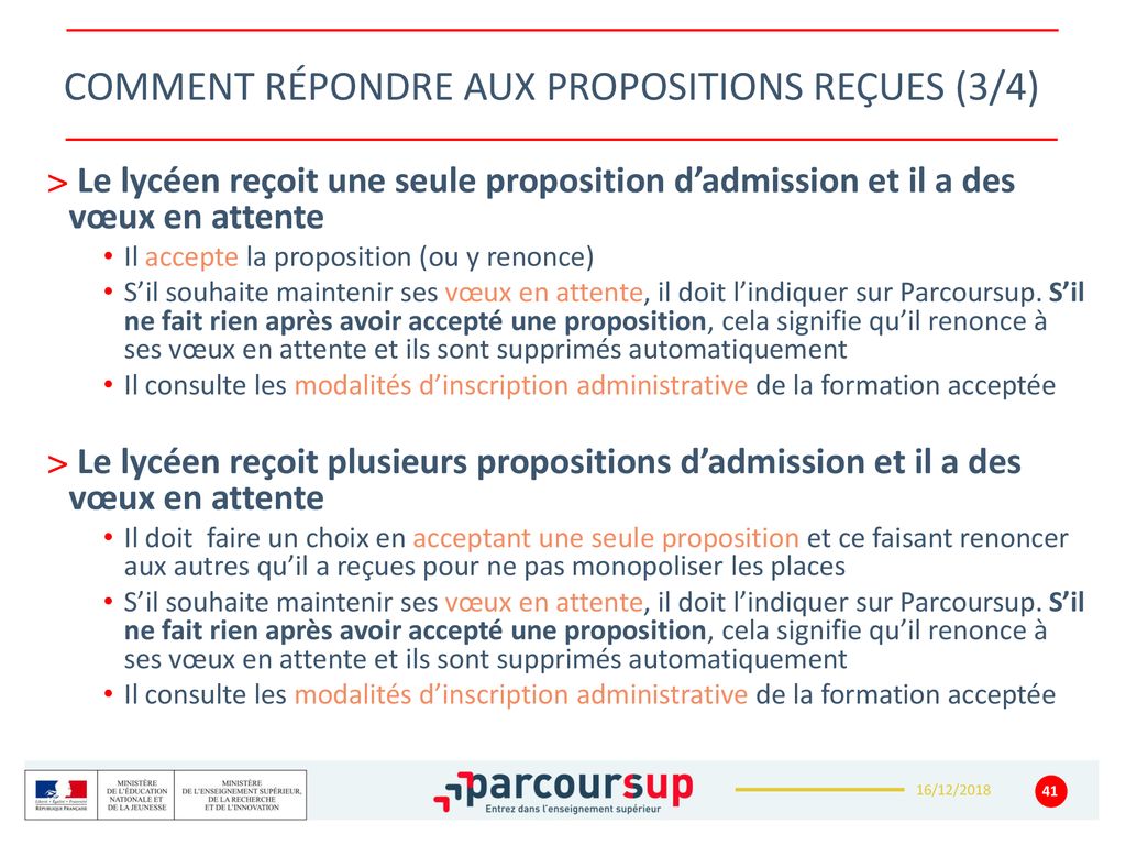 Sommaire Les Objectifs Et Principes De La Procédure Parcoursup Ppt ...