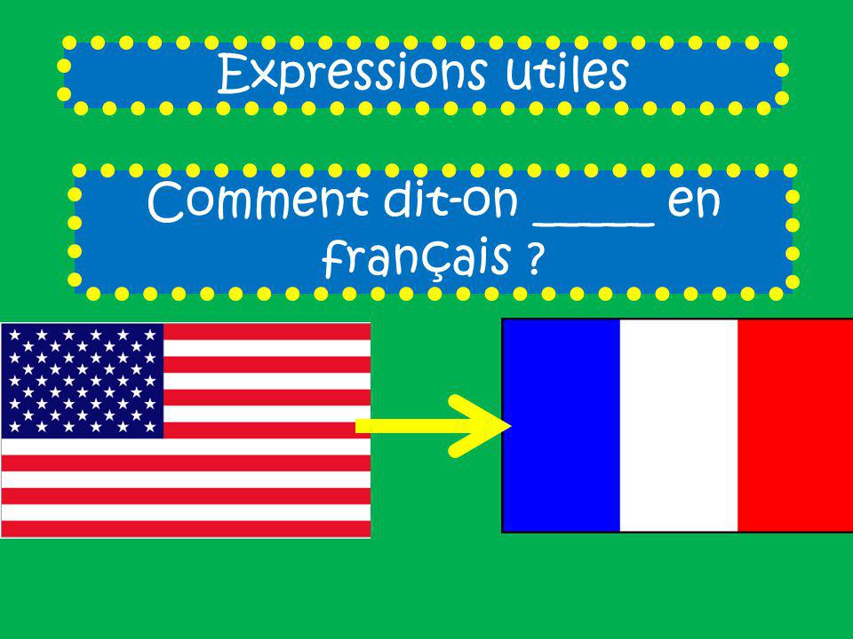 Comment dit-on _____ en français