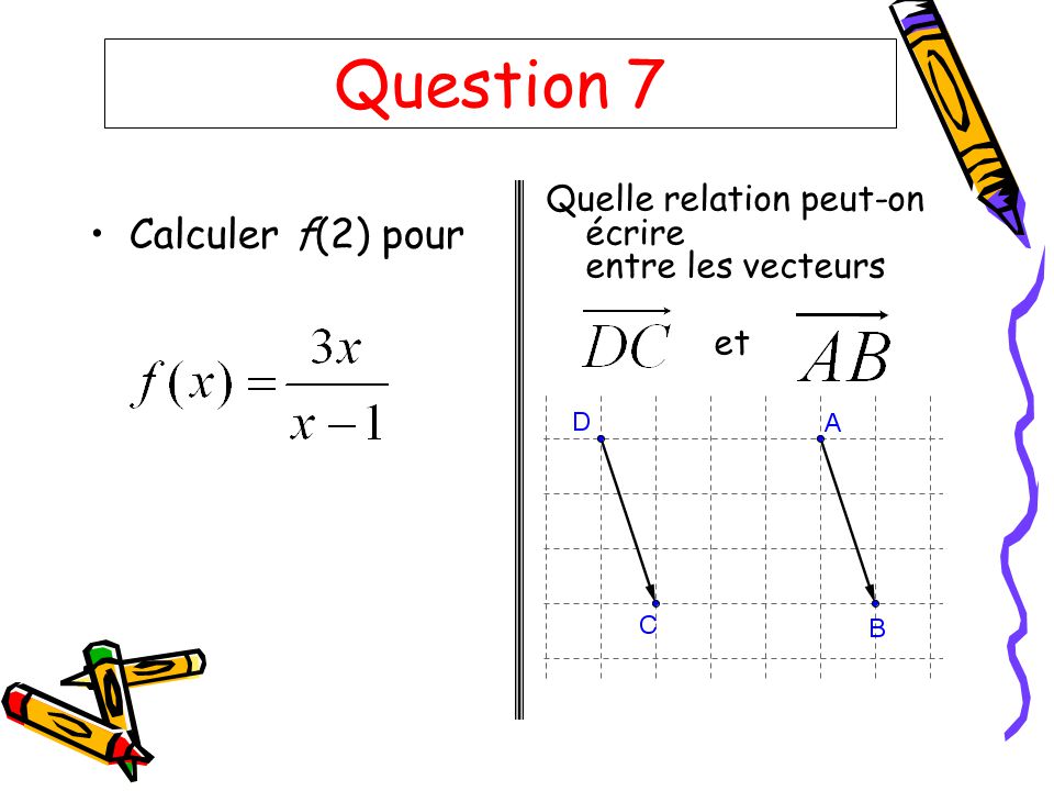 Question 7 Calculer f(2) pour