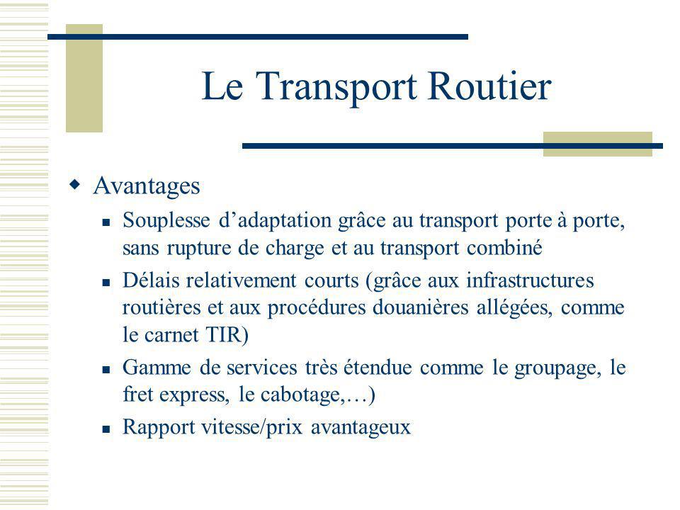 Quelles sont les caractéristiques du transport routier ?