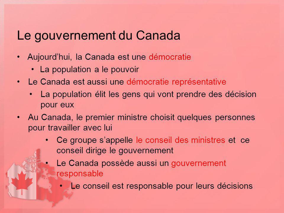 Le gouvernement du Canada