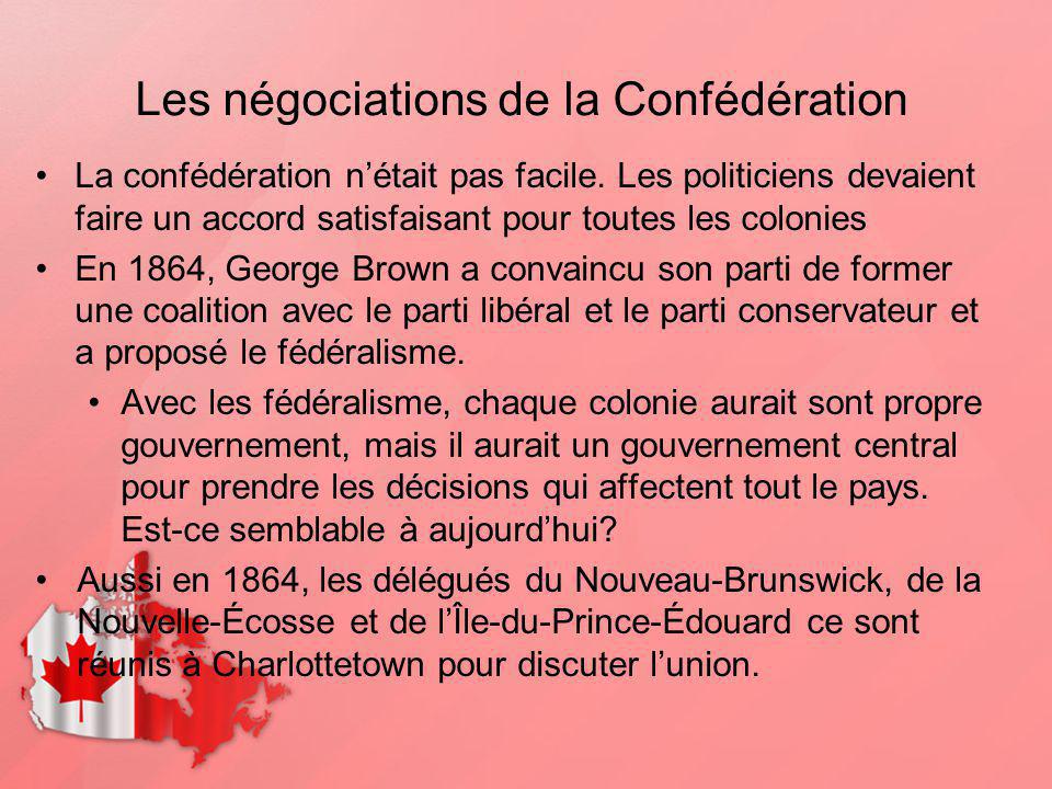 Les négociations de la Confédération