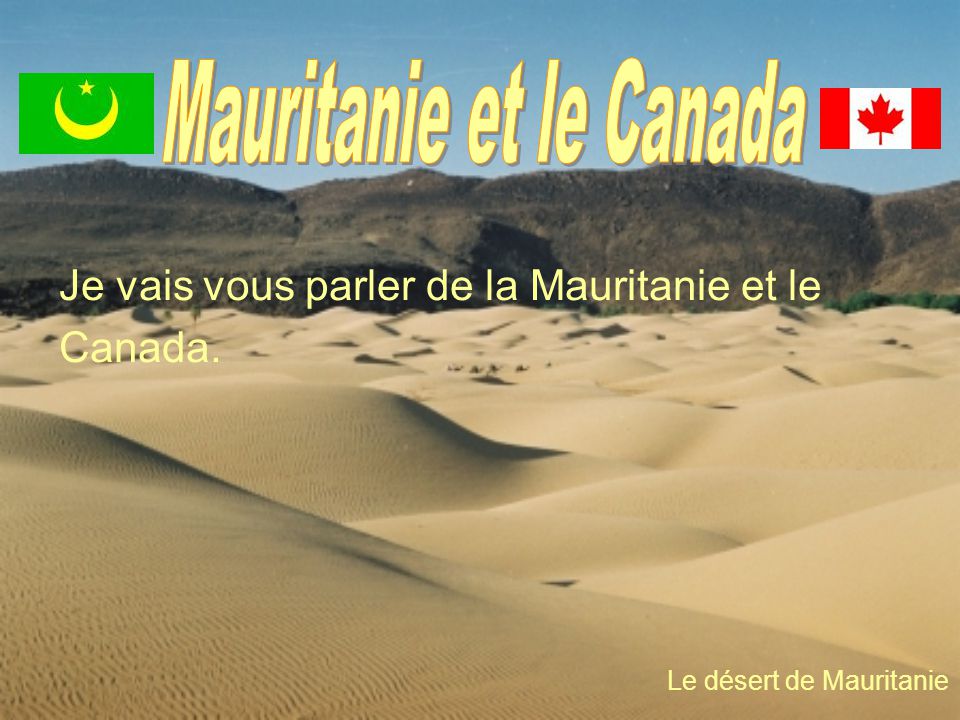 Mauritanie et le Canada